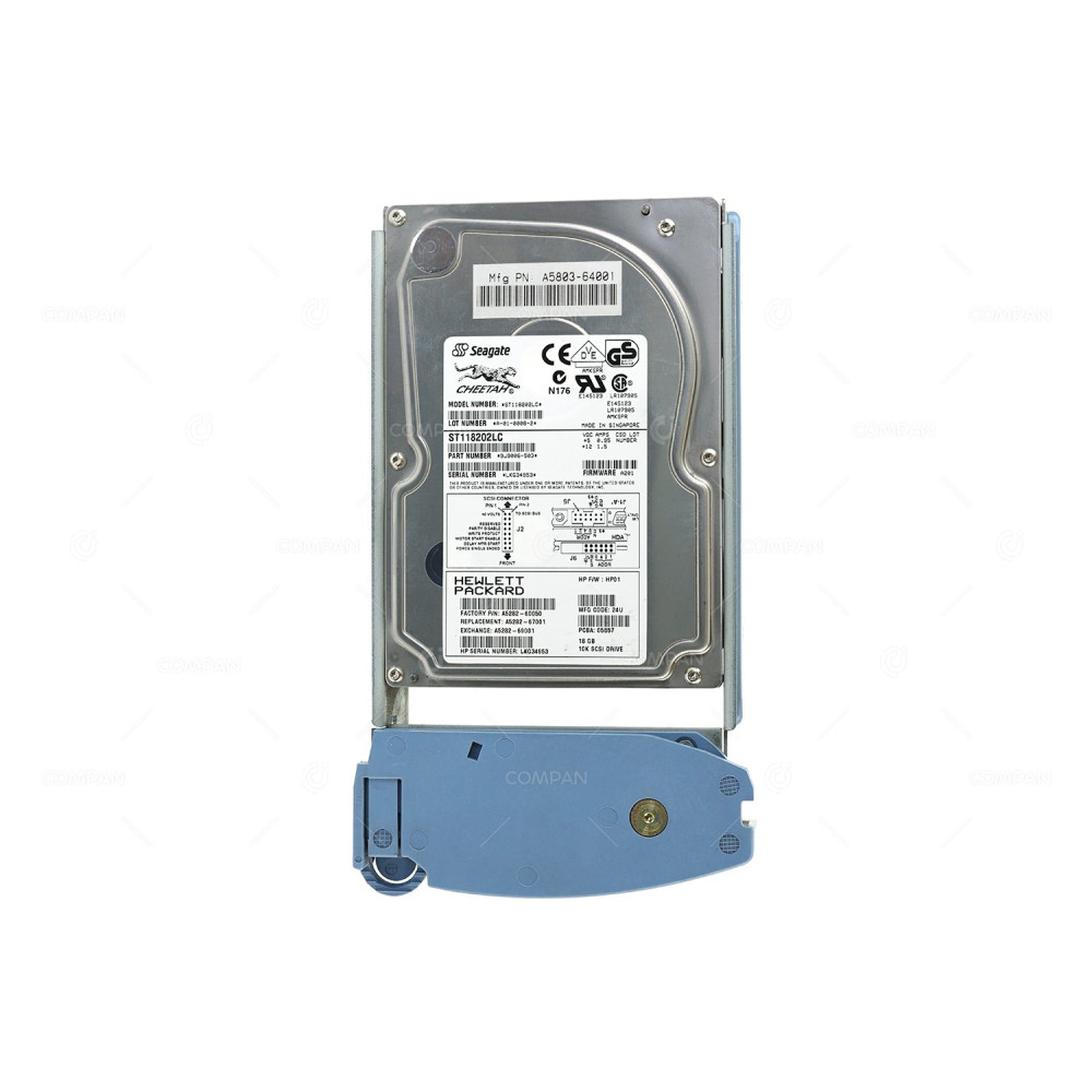 A5282-67001 HP HDD 18.2GB 10K ULTRA2 LVD SCSI 3.5" LFF HOT-SWAP